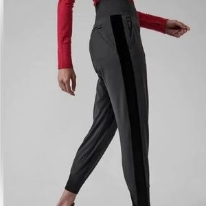 Athleta Venice Velvet Stripe Jogger